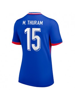 Frankreich Marcus Thuram #15 Heimtrikot für Frauen EM 2024 Kurzarm